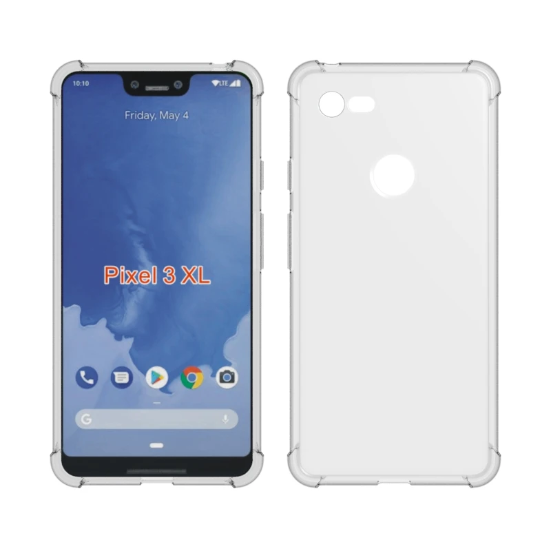 Transparent Shockproof soft Tpu cover case For Google Pixel 3 XL