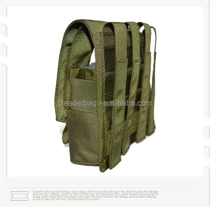 Olive EMDOM CQB AK-M4 Double Mag Pouch Molle System