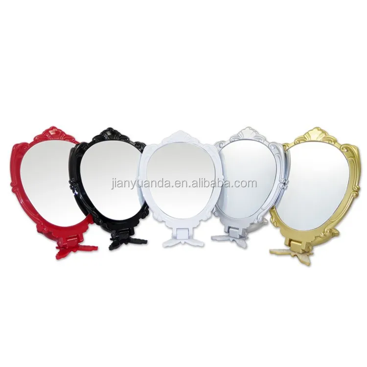 Business Promotional Plastic Single Sided Folding Hand Mirror For Kids