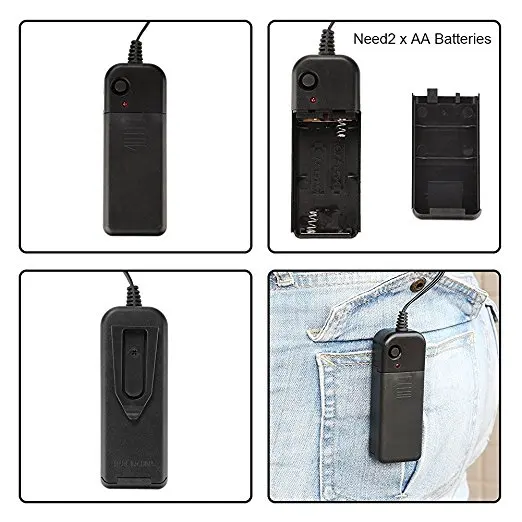 Neon Glow Flexible EL Strip Tube Wire Light Rope Decoration for Shoe Party Dance Car