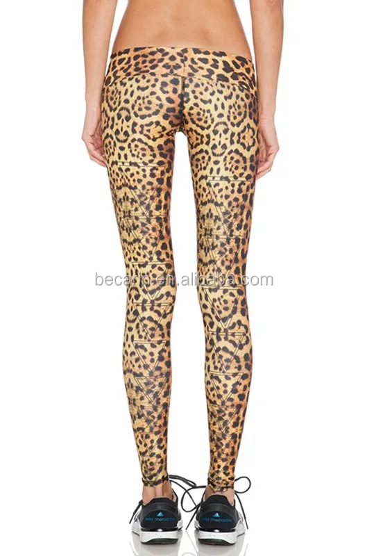 leopard workout tights