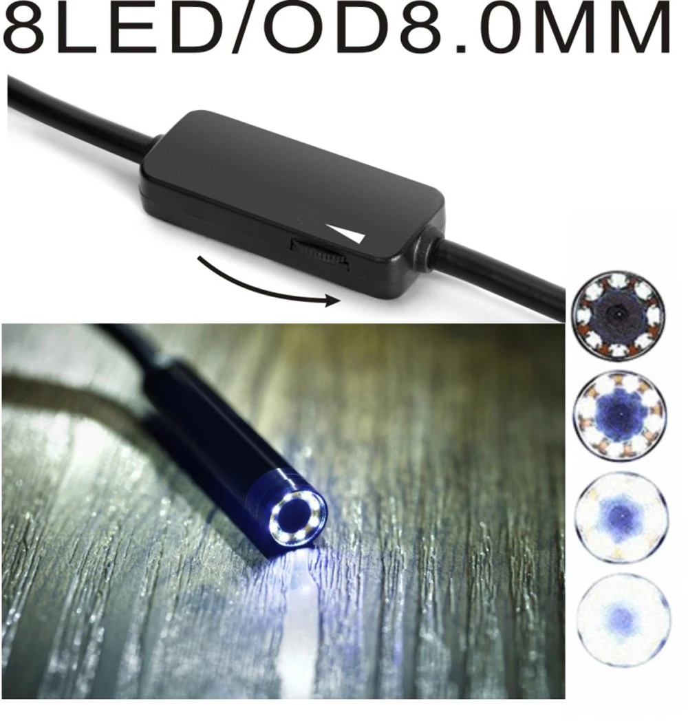 1200p Hd Wifi Endoscope 8 Led Lights Ip68 Waterproof Wireless Endoscope