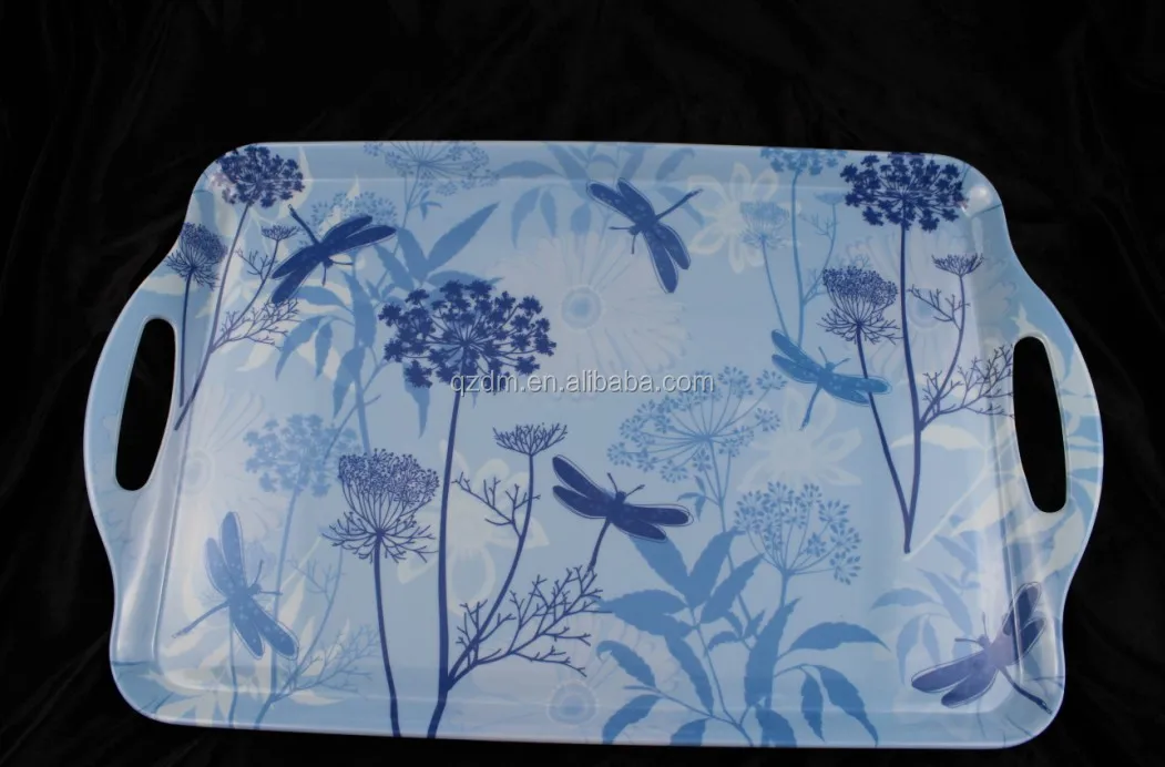 19inc melamine Food tray with handle 48x29.5cm Big tray