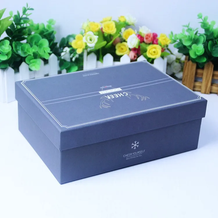 Hight Quality Blue Cardboard Gift Box With Lid Custom ...