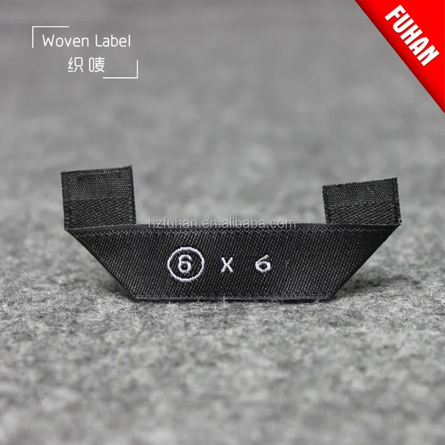 Boat Shape Personalized Woven Edged Main Labels for T-shirt Clothing