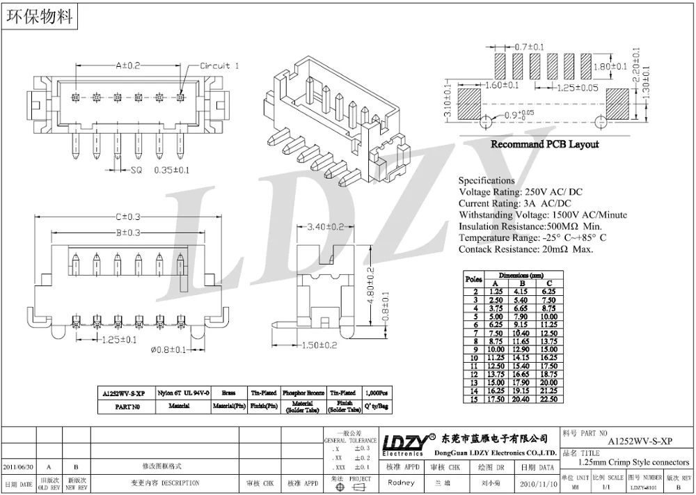 Hrs Connector 1.25mm Pitch 2 Pin Miniature Crimping Connector - Buy Hrs