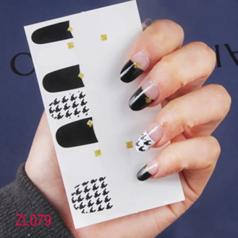 Fabriksleveranser skräddarsydd design nagellack Gel Polish Nail Sticker