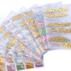 1 Pack Mixed 3D DIY Hollow Metal Frame Nail Art Decorations Gold Rivet Manicure Accessories DIY Shell Slider Nail Studs