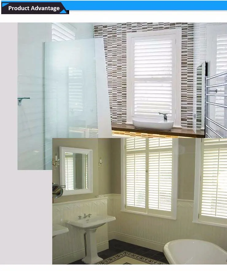 Good quality price of Upvc blinds glass louver windows shutter window for house and villa