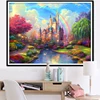 Needlework,DIY DMC Chinese Cross stitch,Sets For Embroidery kits,Precise Printed Rainbow Castle Patterns Counted Cross-Stitchin