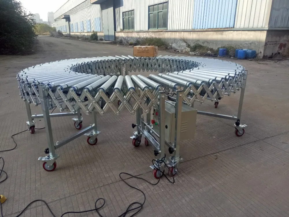 24'' wide Motorized expandable extendable Flexible movable Roller