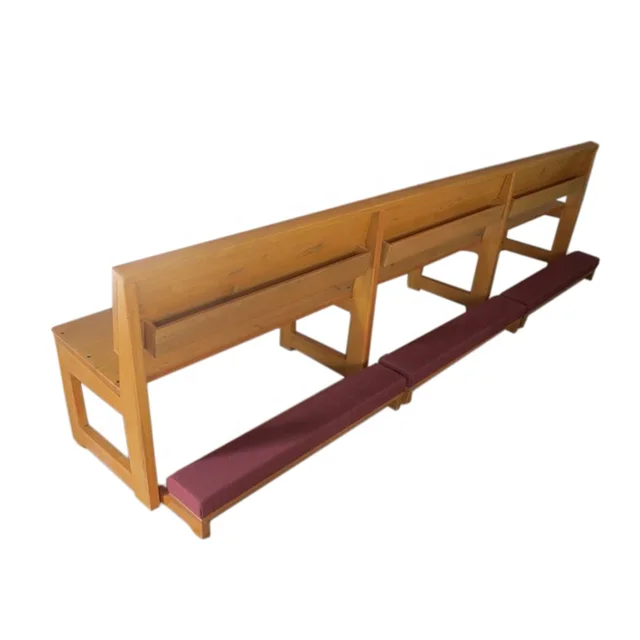 Ch B076 Simple Model Oak Wooden Church Bench Pew Solid Wood Church