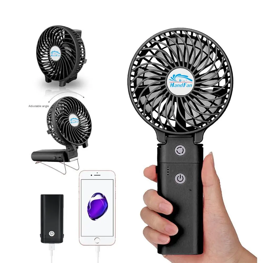 Opolar 5200 Mah Power Bank Fan,Quick Charge Battery Operated Personal