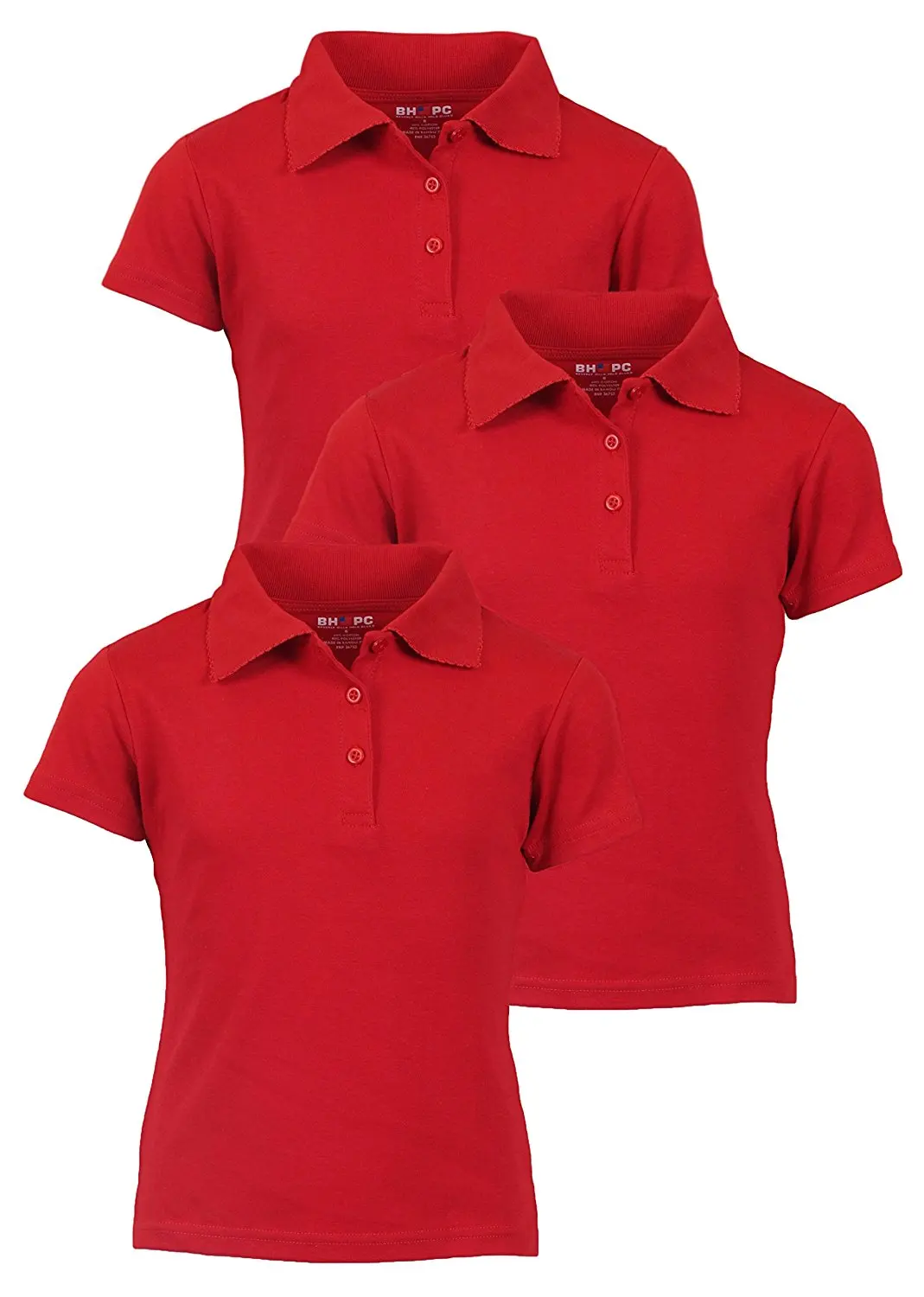 Chaps Girls Toddler School Uniform Short Sleeve Interlock Polo