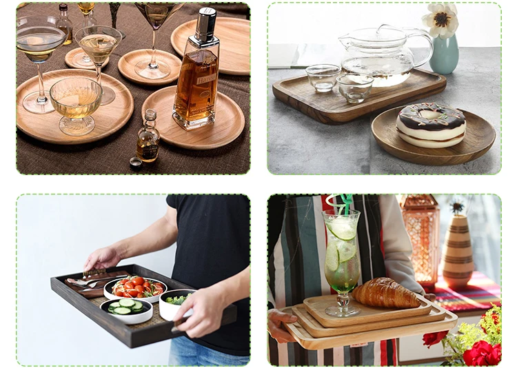 Wholesale Cheap Pine Wood Unfinished Serving Tray Wooden Wine Glass Tray Wooden Food Tray Buy