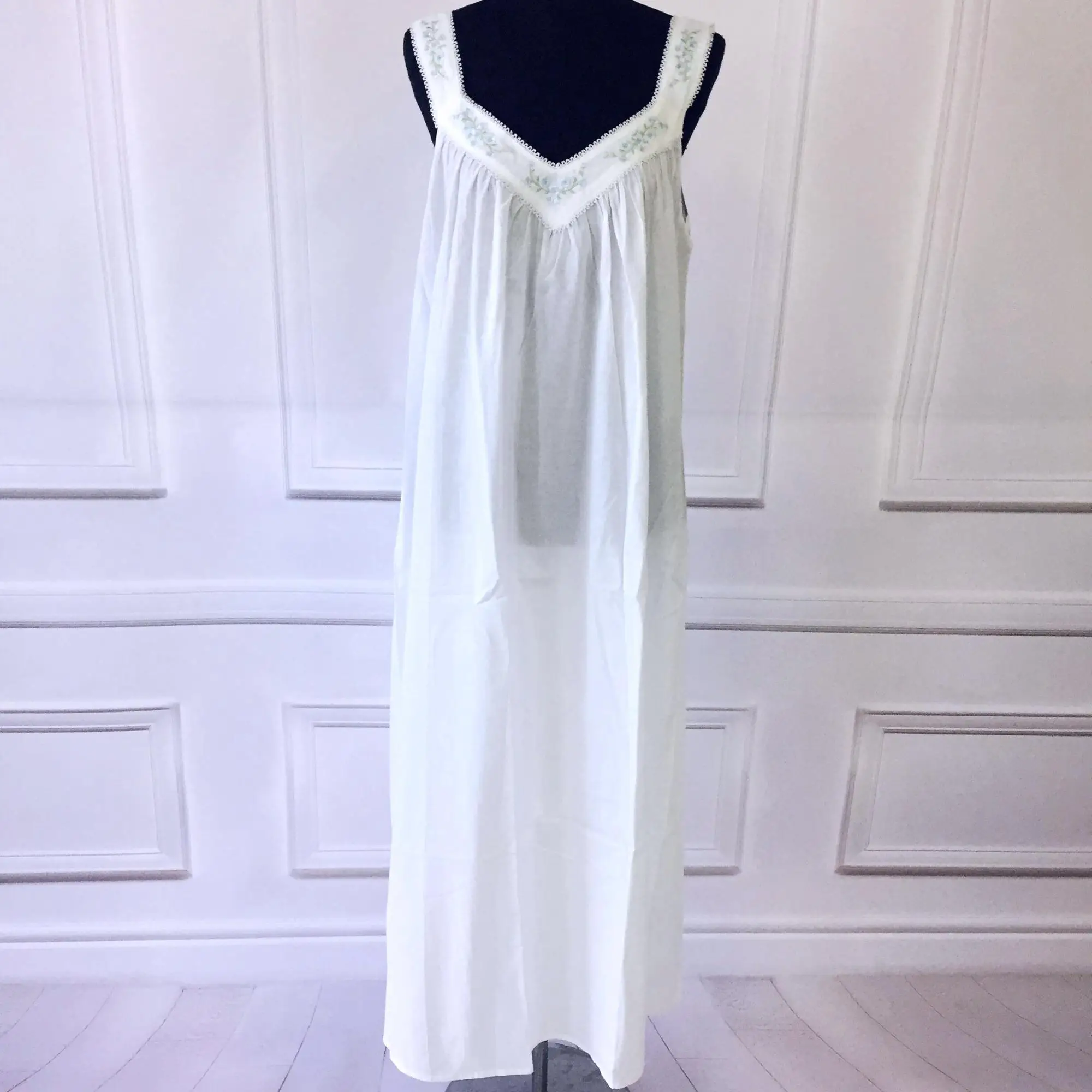 white night dress cotton