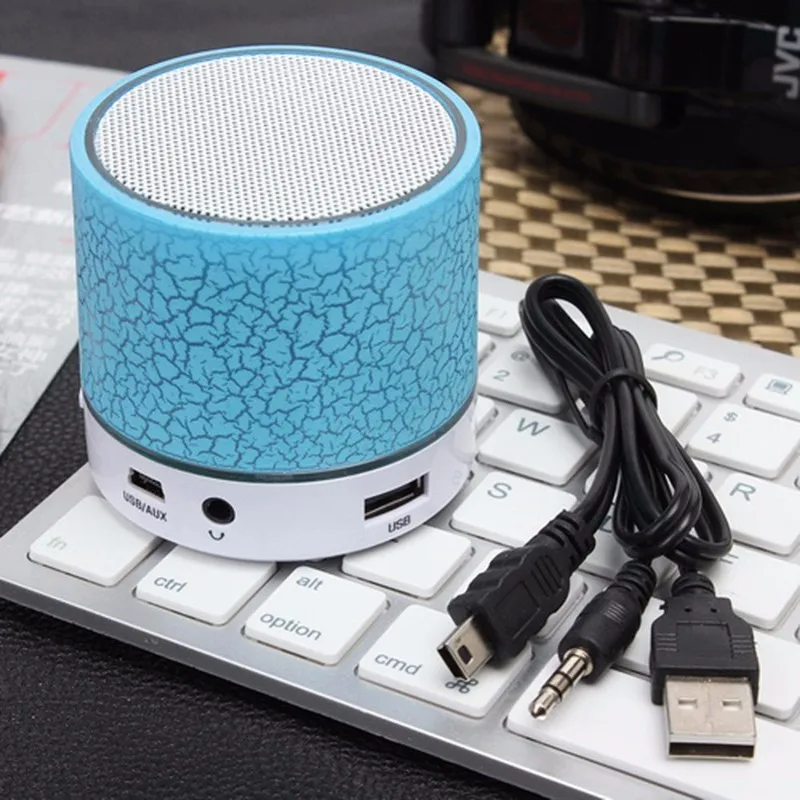 Portable Mini Colorful Flash LED Light Waterproof Wireless Speaker with FM Radio S10 Speakers - ANKUX.COM