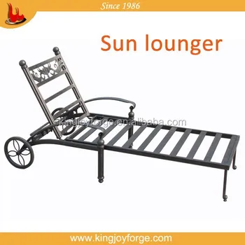 cast iron sun loungers
