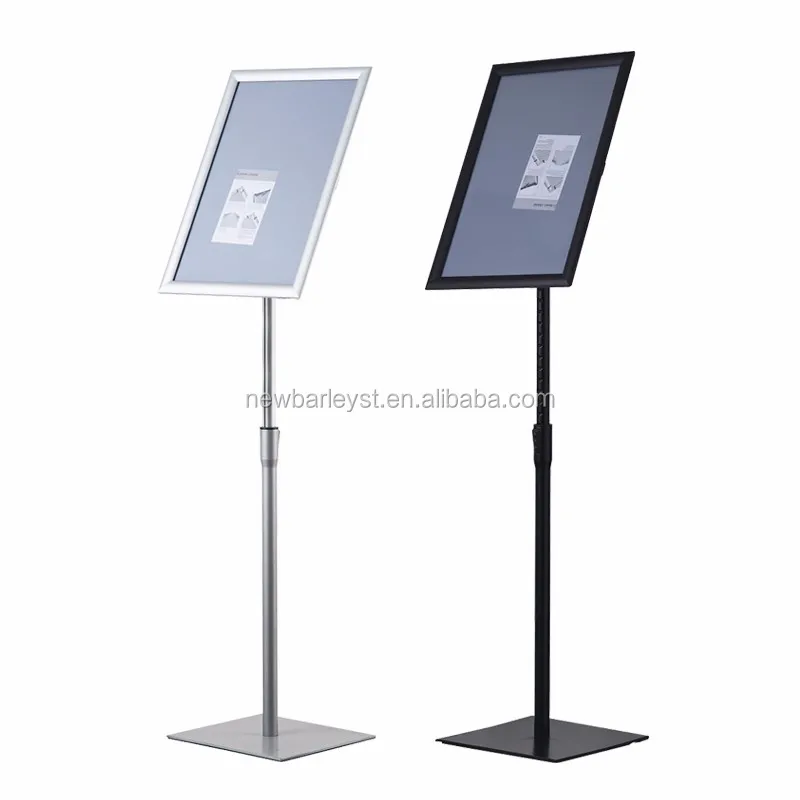 Poster Stand A3 A4 Poster Display Stands Shatterproof Frame & Pocket 1900mm Pole 