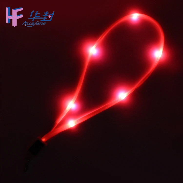 2016 new style custom glow in the dark led lanyard