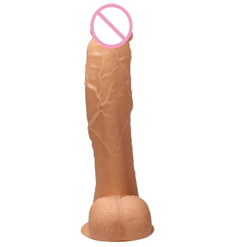 9.3 inch (23.5cm) Big Dick Lambskin Dildo With Strong Suction Cup.