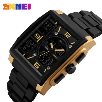 Online Shop Alibaba Watches Skmei 1274rectangle Dual Time Water ...
