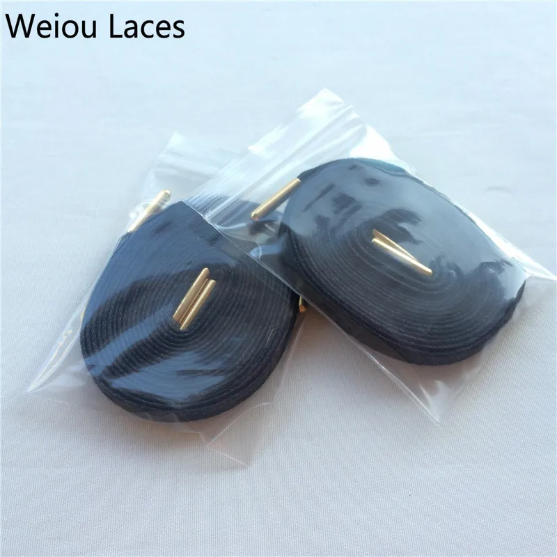 white flat waxed shoelaces