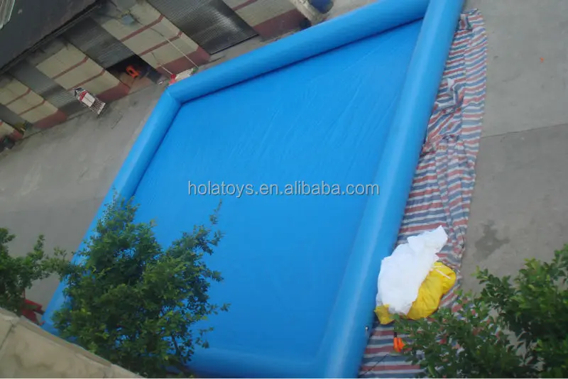 inflatable pool on slope