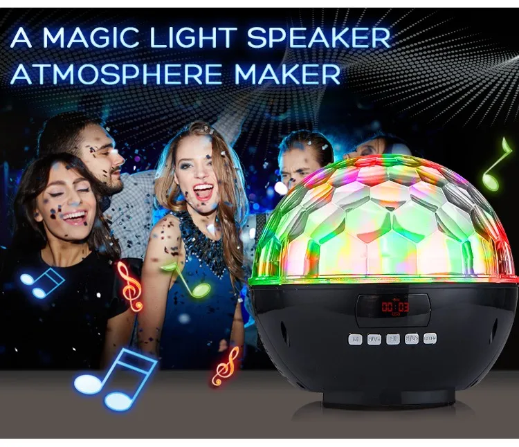 Dreamy colors disco light bluetooth speaker