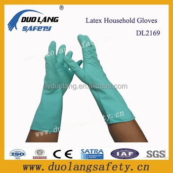 cotton lined rubber gloves for washing dishes