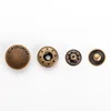 Fashion design engraved logo press antique bronze metal snap buttons for jacket