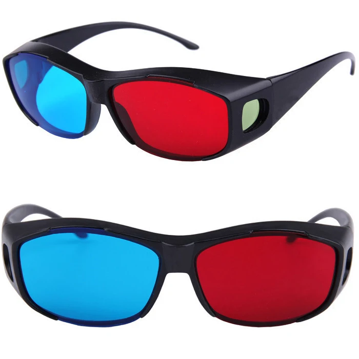 2018 Best Selling Fashion Unisex Wraparounds Red/blue Lens 3d