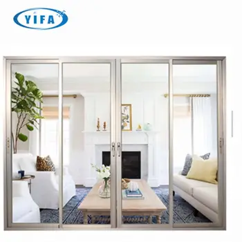 Wooden Color Frame Aluminum Sliding Glass Door And Window With Roller Up Down Blinds For Balcony Buy Wooden Color Frame Aluminum Sliding Glass Door