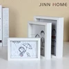 3D shadow Box -2 way display wooden box frame -White Lover wedding photo frames Gifts- 3 piece suits Photo Frames Set