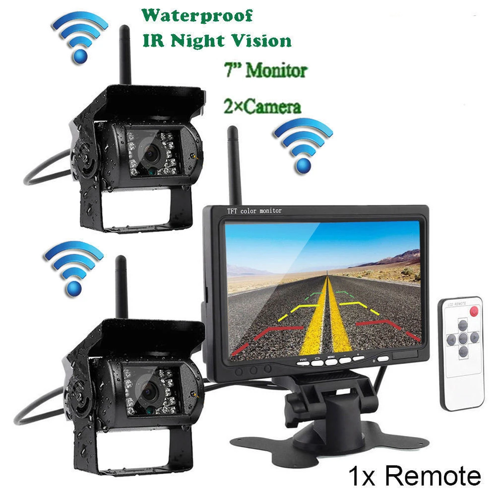 Wireless 5' Monitor 18 IR Night Vision Waterproof Backup Reversing Camera  12-24V - China Car Camera, Car Monitor