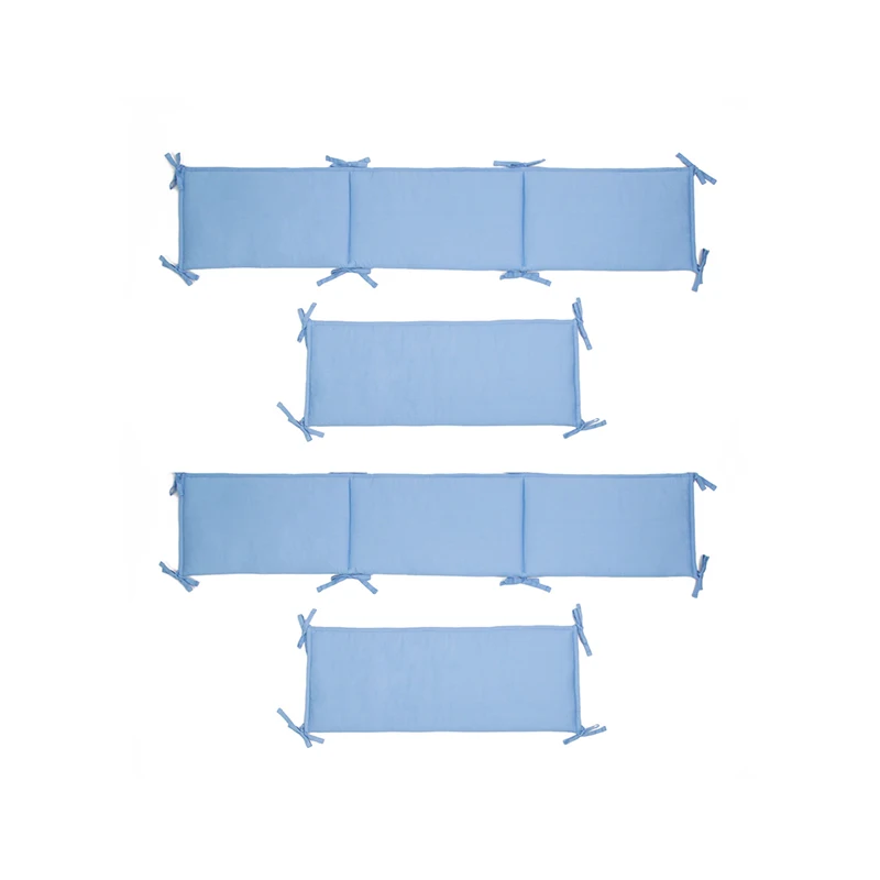 100 Cotton Pure Color 4piece Baby Bedding Crib Bumper Pad Buy Crib