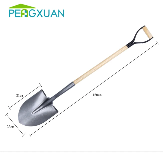 150*3.6cm 120*3.6cm Wooden Handle Shovels Spades For Farming Tools