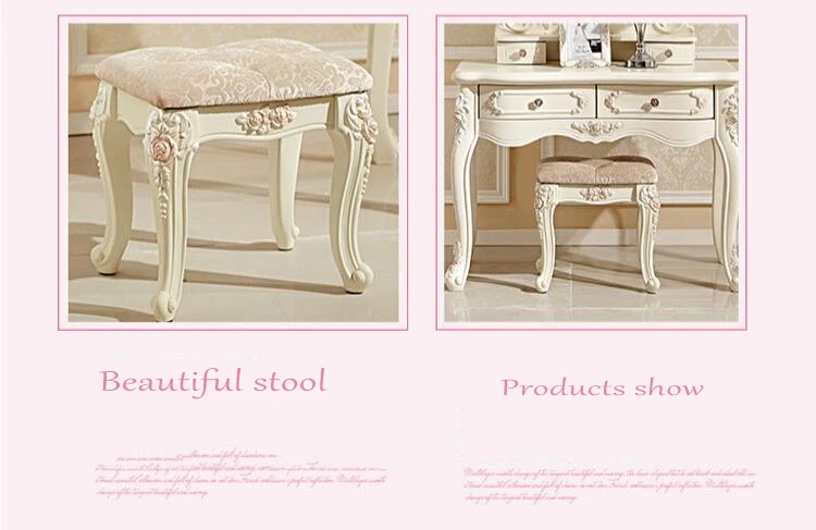 European mirror table antique bedroom dresser French furniture french dressing table pfy10025