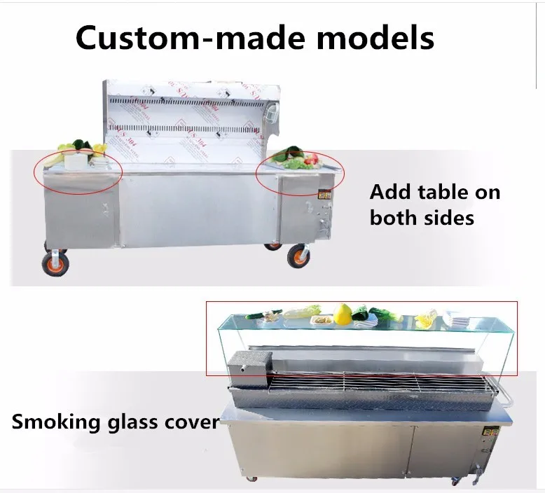 Stainless Steel Automatic Barbecue Grill Machine/smokefree Charcoal