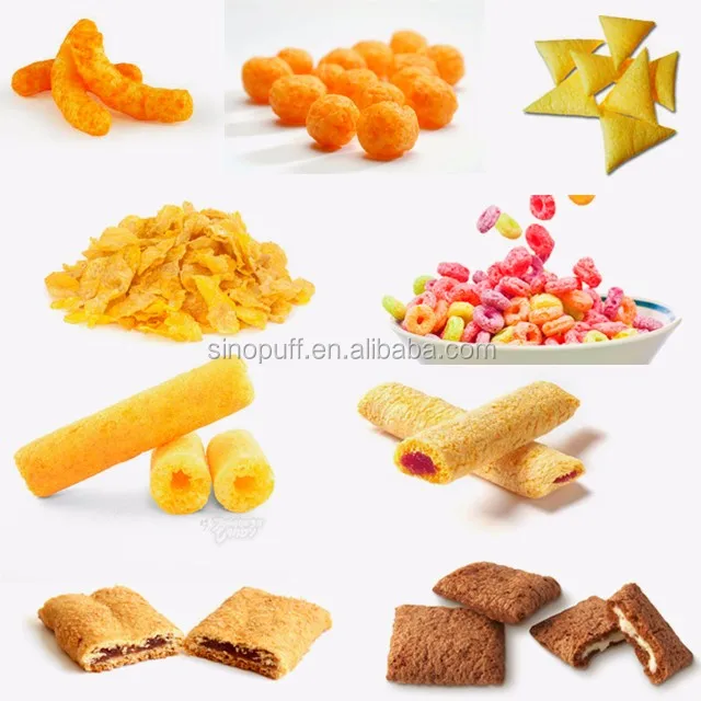 automatic stainless steel direct corn puff corefilled snack