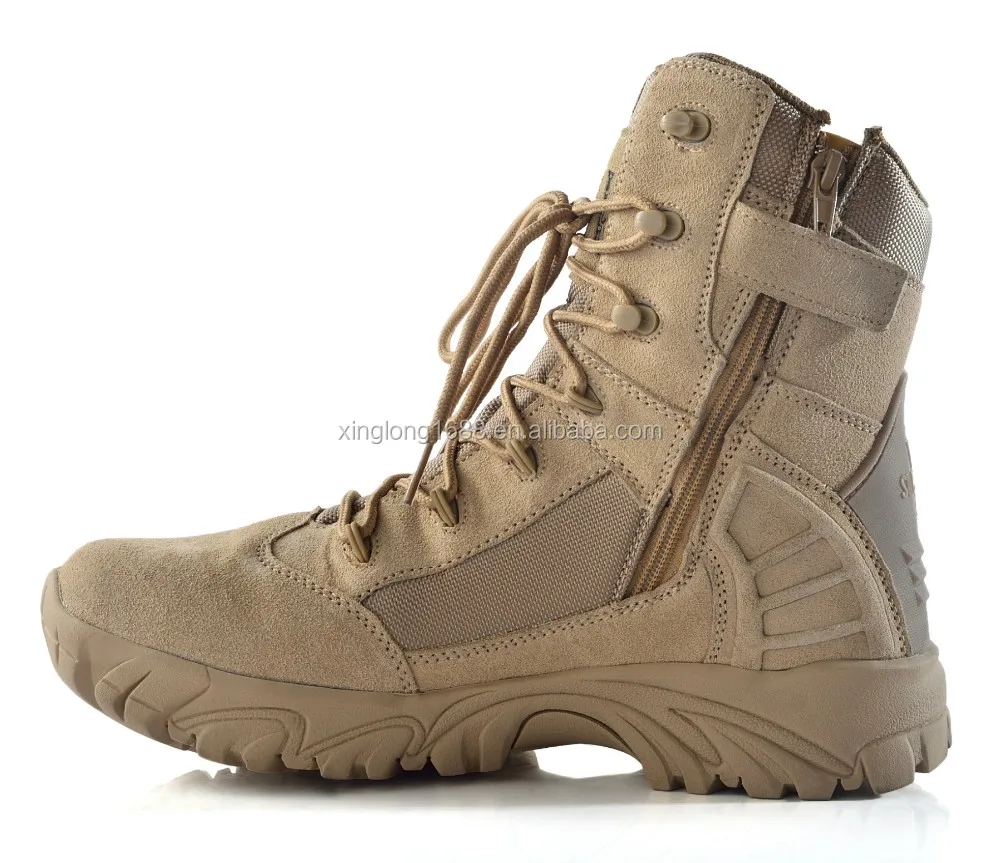 2017 New Design Geniune Leather Tactical Boots With Zipper Buy