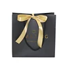 Top Quality custom gold hot foil logo print christmas craft gift paper bag