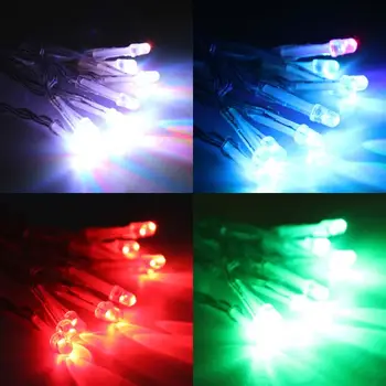 Led String Light 1m 10 Holiday Lighting With Rgbw Color Changing Function For Christmas Party Outdoor Decoration