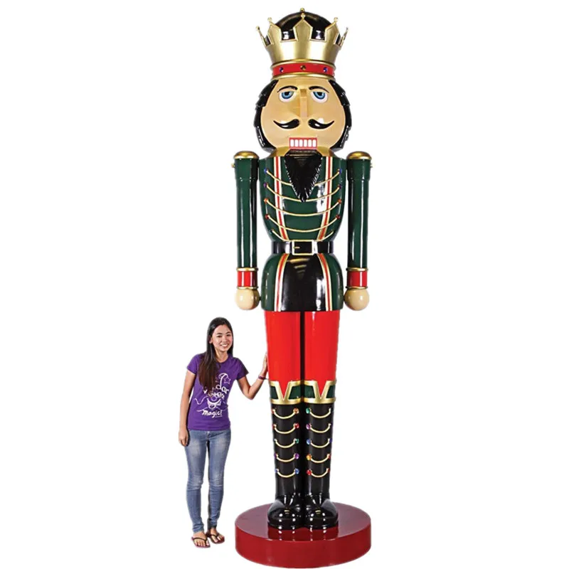 New Designs Christmas Decoration Life Size Fiberglass Nutcracker Statue