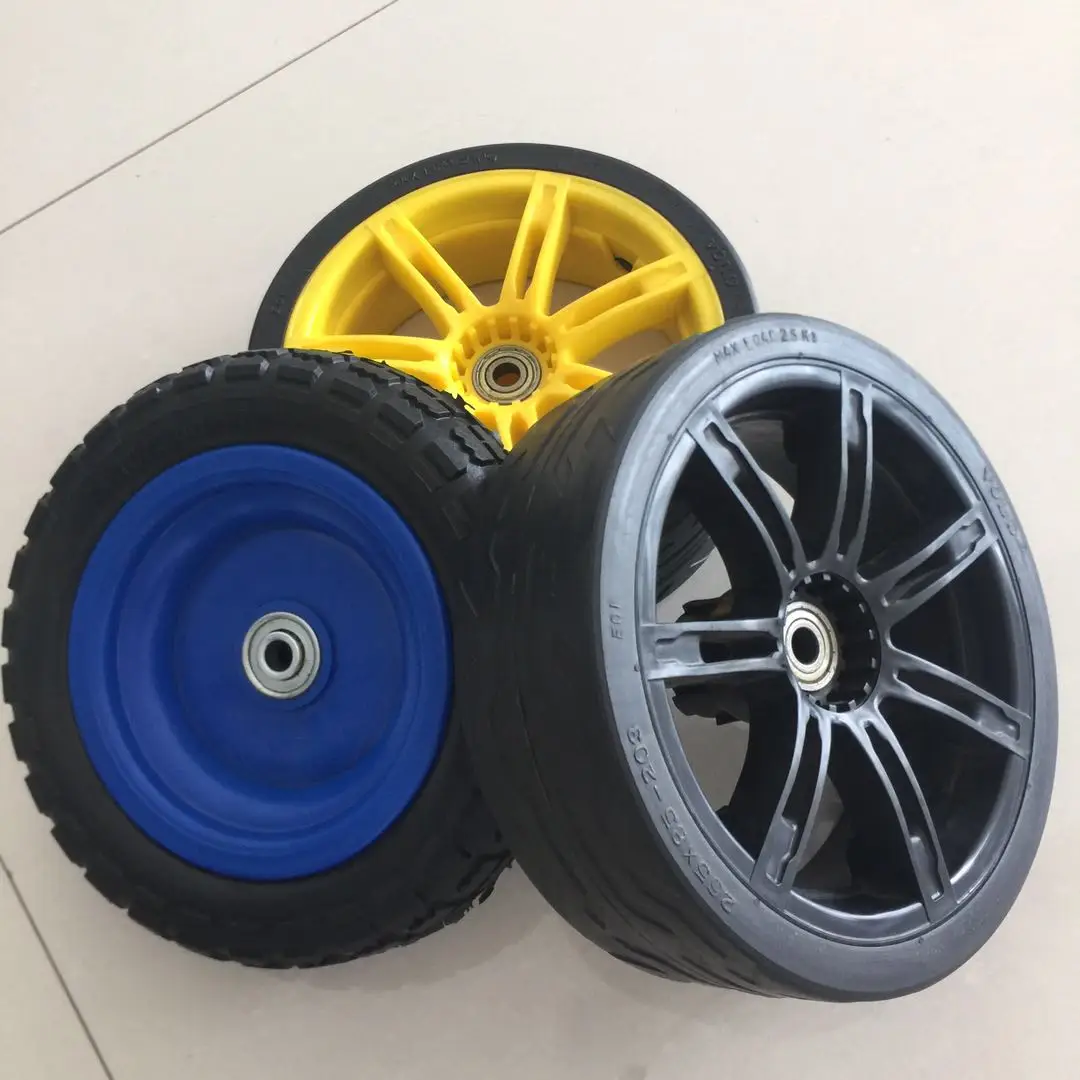 Solid Pu Foam Rubber Wheel - Buy Small Wheels For Carts,Trolley Cart ...