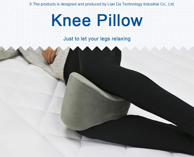Removable Leg Memory Foam Orthopedic Pillow - Leg Back, Hip, Legs & Knee Support Wedge, Size: 26*15cm, Gray