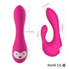 Double motor G spot and clit stimulation vibrator messager for women