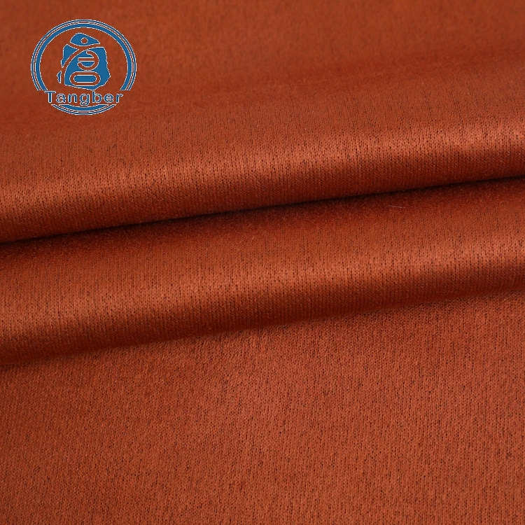 Suede Fabric Brushed Sueded Knitted 100% Polyester French Terry Fleece Fabric For Hoodie Coat