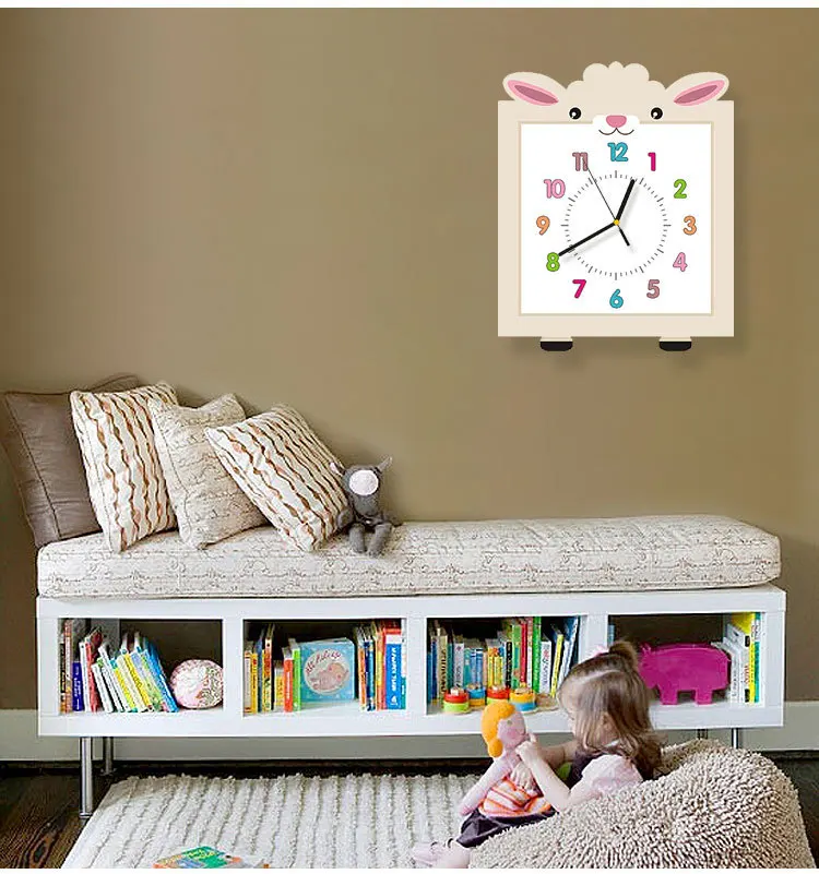 Forma Cuadrada Material De Mdf Encantador Cerdo De Dibujos Animados