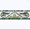 Background skirting floor tile border,green border marble mosaic tile